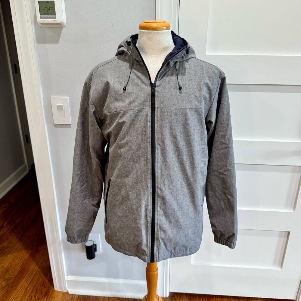 Vissla North Seas 10K Reversible Coat. Men’s Large. Gray/Blue.